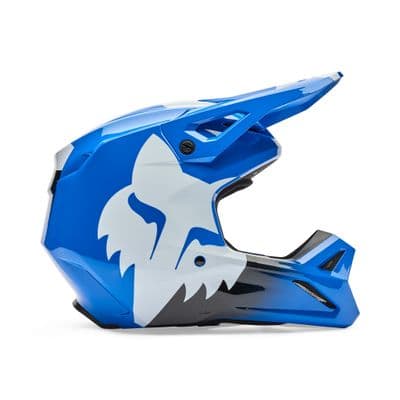 Fox V1 Youth Shield Motocross Helmet - Blue
