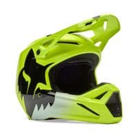 Fox V1 Youth Shield Motocross Helmet - Yellow