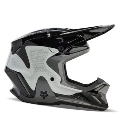 Fox V3 Revise Motocross Helmet - Black Grey