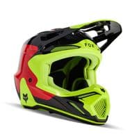 Fox V3 Revise Motocross Helmet - Red Yellow