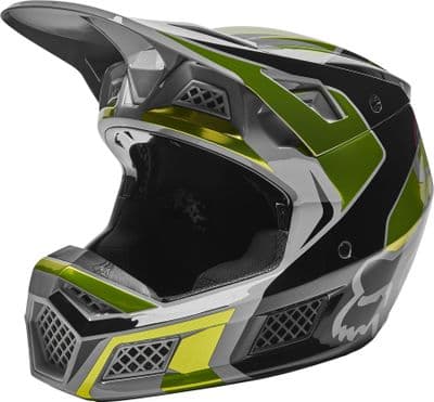Fox V3 RS Mirer Motocross Helmet - Yellow