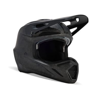 Fox V3 RS Solid Carbon Motocross Helmet - Matte