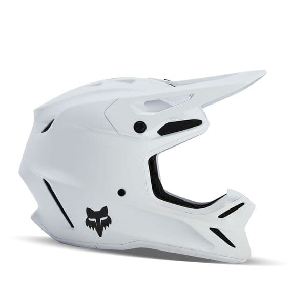 Fox V3 Solid Motocross Helmet - White