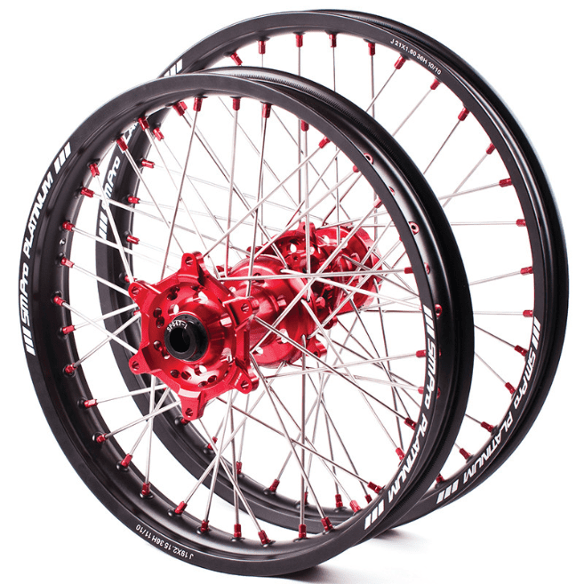 Honda SM Pro Platinum Wheels - Red/Black/Red