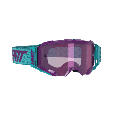 Leatt 5.5 Velocity Iriz Aqua Motocross Goggles - Purple Lens
