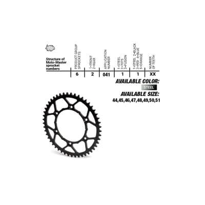 Moto Master Steel SX65 2025 Rear Sprocket