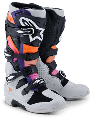 New Alpinestars Tech 7 Motocross Boots - Grey Orange
