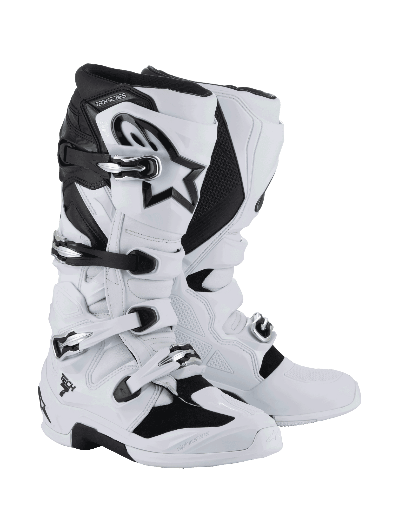 New Alpinestars Tech Motocross Boots White Black