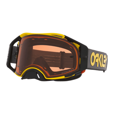 Oakley Airbrake Moto Yellow Motocross Goggles - Prizm Bronze lens