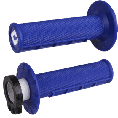 ODI Lock On Half Waffle Motocross Grips - Blue