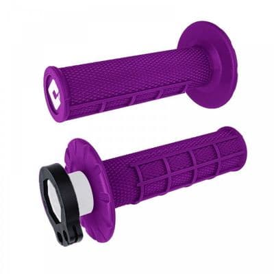 ODI Lock On Half Waffle Motocross Grips - Purple