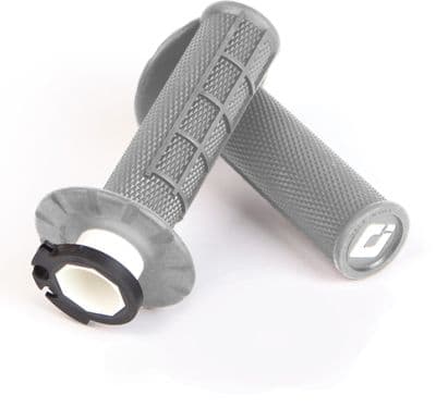 ODI Lock On Half Waffle Motocross Grips - Soft Grey