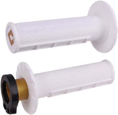 ODI Lock On Half Waffle Motocross Grips  - White