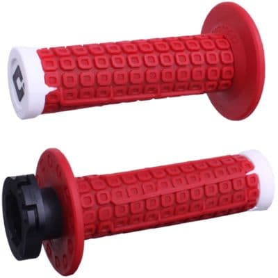 ODI Nomad D30 Lock On Grips - Red White