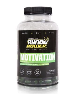 Ryno Power MOTIVATION Pre-Workout Focus Energy Supplement | 30 Servings (60 Capsules)