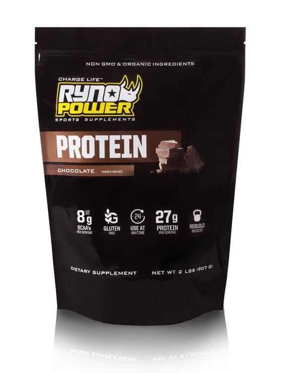 Ryno Power PROTEIN Premium Whey Chocolate Powder | 20 Servings (2 LBS)