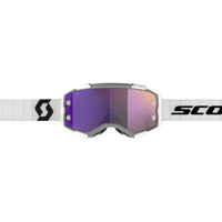 Scott Fury Chrome White Black MX Goggles