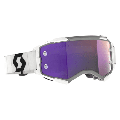 Scott Fury Chrome White Black MX Goggles