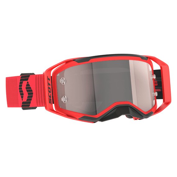 Scott Prospect 2.0 Red Black  MX Goggles - Silver Chrome