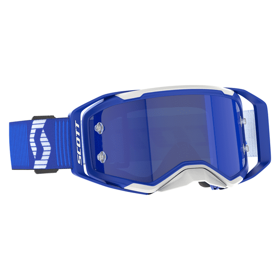 Scott Prospect 2.0 Red Blue White MX Goggles - Blue Chrome
