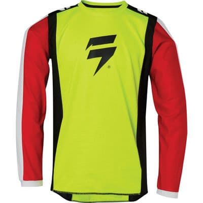 Shift Youth Whit3 Label Race Motocross Jersey - Flo Yellow