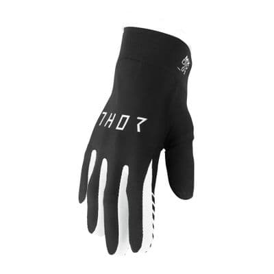 Thor Agile Solid Gloves - Black White