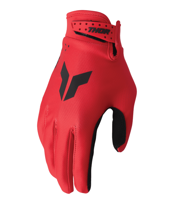 Thor Launchmode Split Youth Gloves - Red
