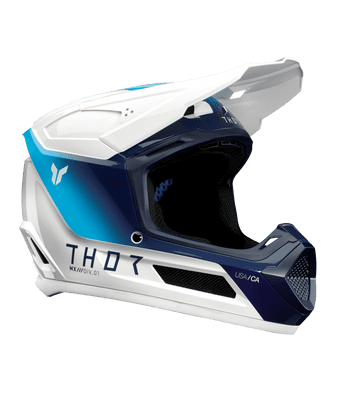 Thor MX Fleet Storm Kids Youth Motocross Helmet - White Navy