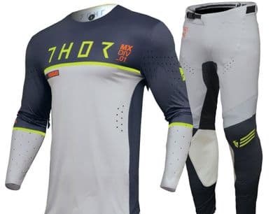 Thor Prime Ace Motocross Kit Combo - Midnight Grey