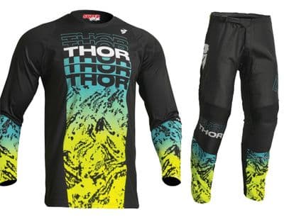 Thor Sector Atlas Motocross Kit Combo - Black/Teal