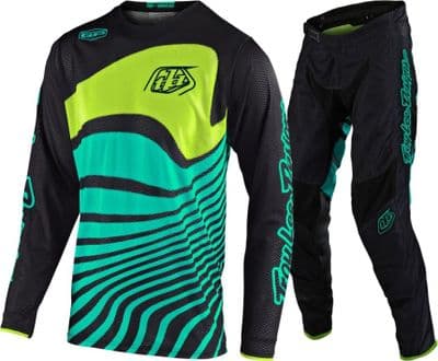 TLD GP Air Youth Drift Motocross Kit - Black/ Turq