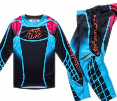 TLD GP Pro Framework Motocross Kit Combo - Black Cyan