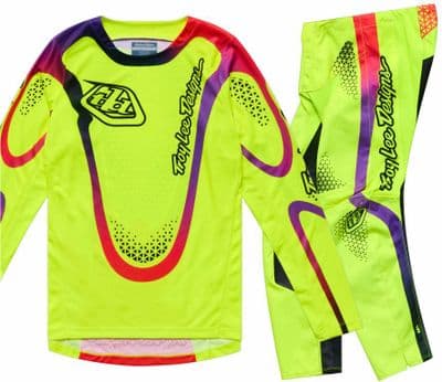 TLD GP Pro Kids Aura Motocross Kit Combo - Flo Yellow