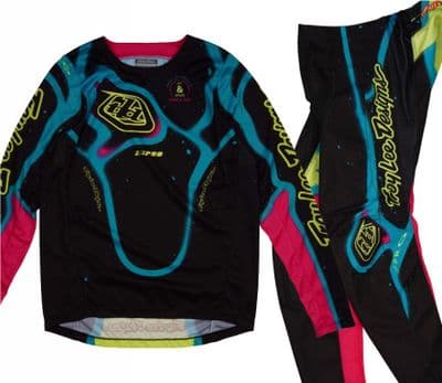 TLD GP Pro Kids Membrane Motocross Kit Combo - Black Flo