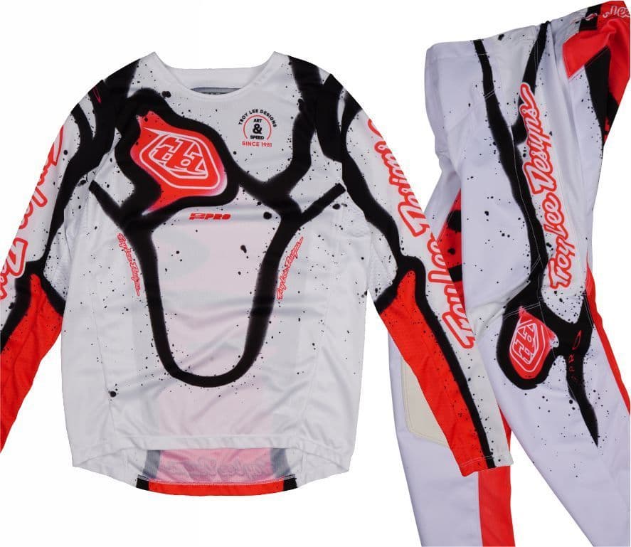 TLD GP Pro Kids Membrane Motocross Kit Combo - White Red
