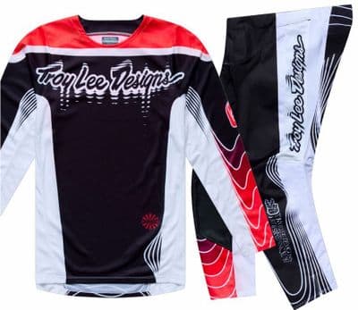 TLD GP Pro Stagger Motocross Kit Combo - Black Red