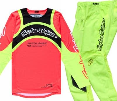 TLD GP Pro  Swerve Motocross Kit Combo - Infra Red/ Flo Yellow