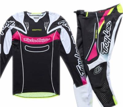TLD SE Pro Kids Salvo Motocross Kit Combo - Black White