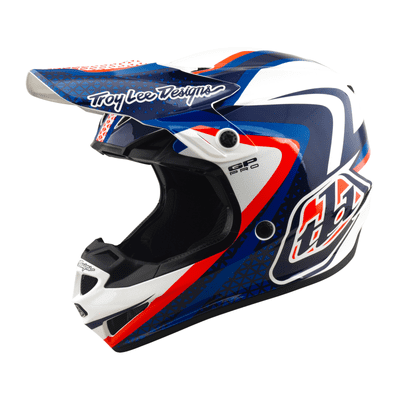 Troy Lee Designs GP Pro Slides Helmet - White Blue