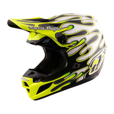 Troy Lee Designs SE5 Composite Overspray Helmet - Flo Yellow