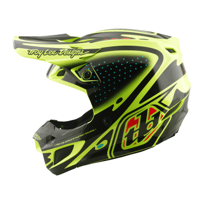 Troy Lee Designs SE5 Polycarbonate The Line Helmet - Flo Yellow