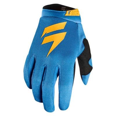 Whit3 Air Youth Motocross Glove - Blue/Yellow