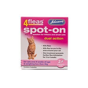 4Fleas spot on For cats over 8weeks and less than 4kg