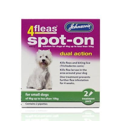 4Fleas spot on For small Dogs of 4kg to less than 10kg