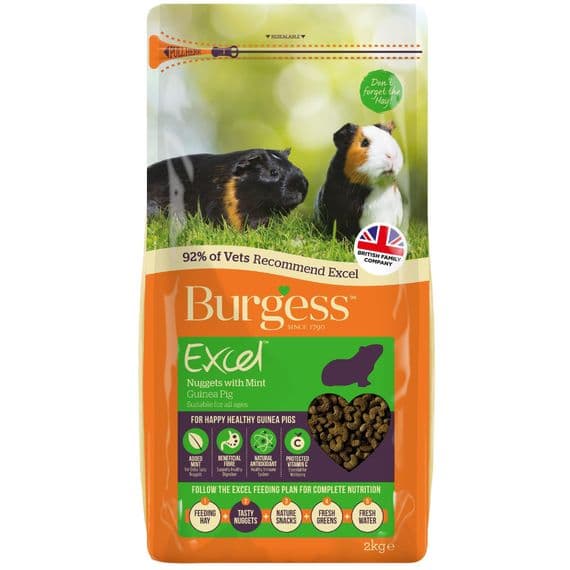 burgess guinea pig food (various sizes)