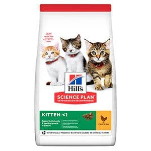 Hill's science plan kitten < 1  (various flavours and sizes )