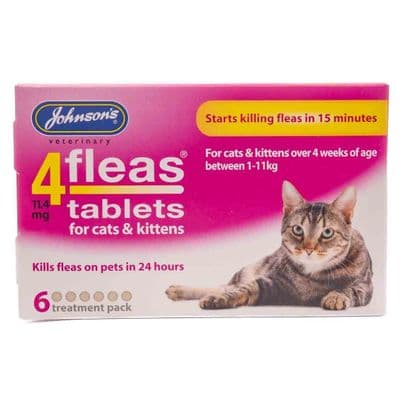 Johnsons 4 fleas tablets 6 treatments