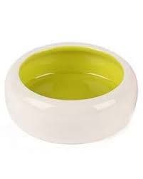 White and green bowl