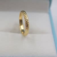 Alliance Mariage Fiançailles Facettes Or 18 K