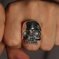 Bague Biker Skull Johnny Hallyday Argent massif 925